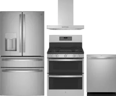 4 Piece Package Includes Refrigerator, Range, Hood And Dishwasher